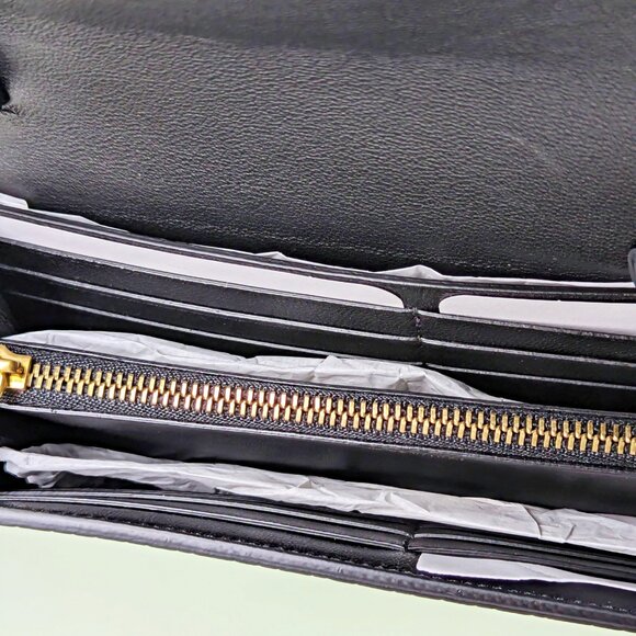 Balmain B-Buzz Snakeskin-Embossed Leather Gold Chain Clutch Wallet (MSRP $1,095) - Picture 9 of 16